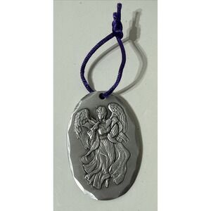 Vintage Wendell August Forge Angel With Dove Pewter Ornament Christmas Ornament